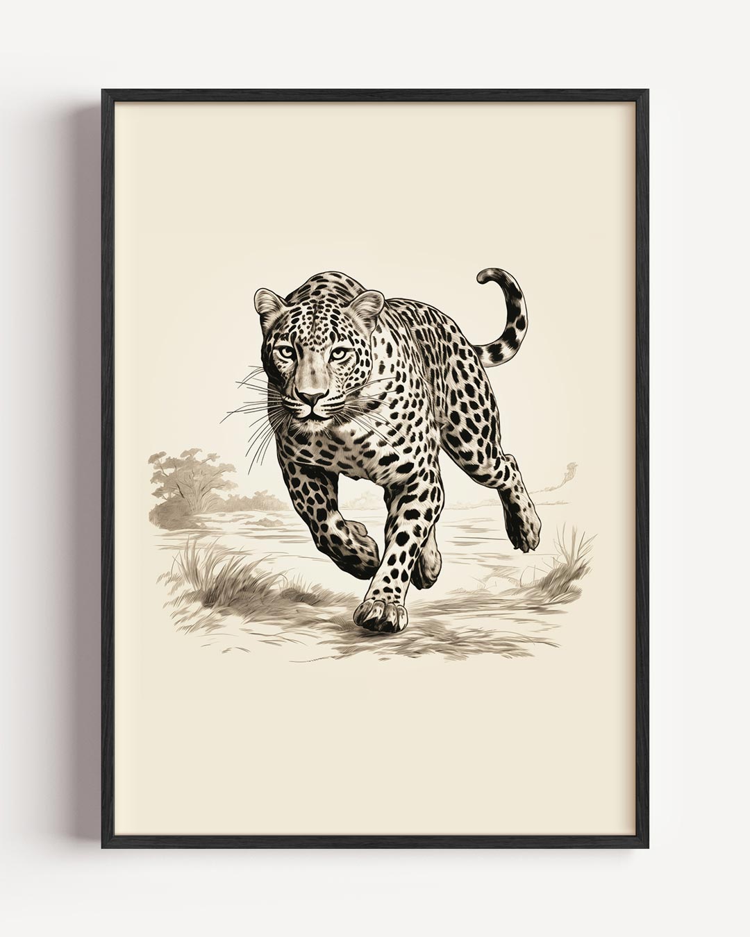 Wilde Luipaard – dieren portret poster als wanddecoratie