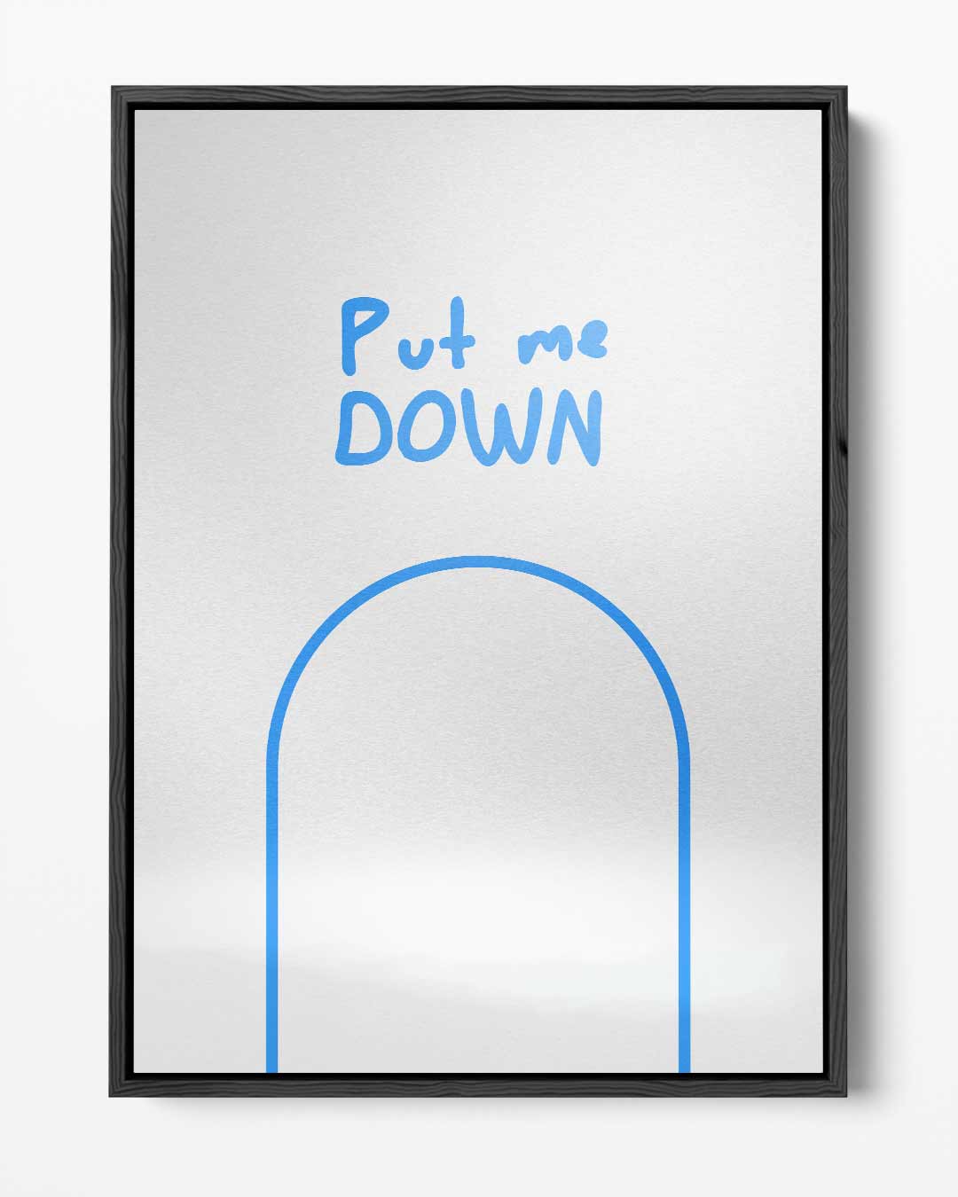 Put Me Down - Minimalistisch Kunstwerk – portret kunstwerk als wanddecoratie