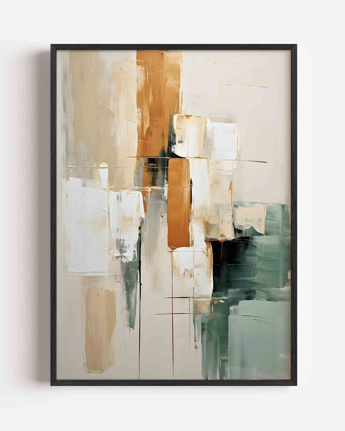 Abstracte vormen – abstracte textuur portret poster als wanddecoratie