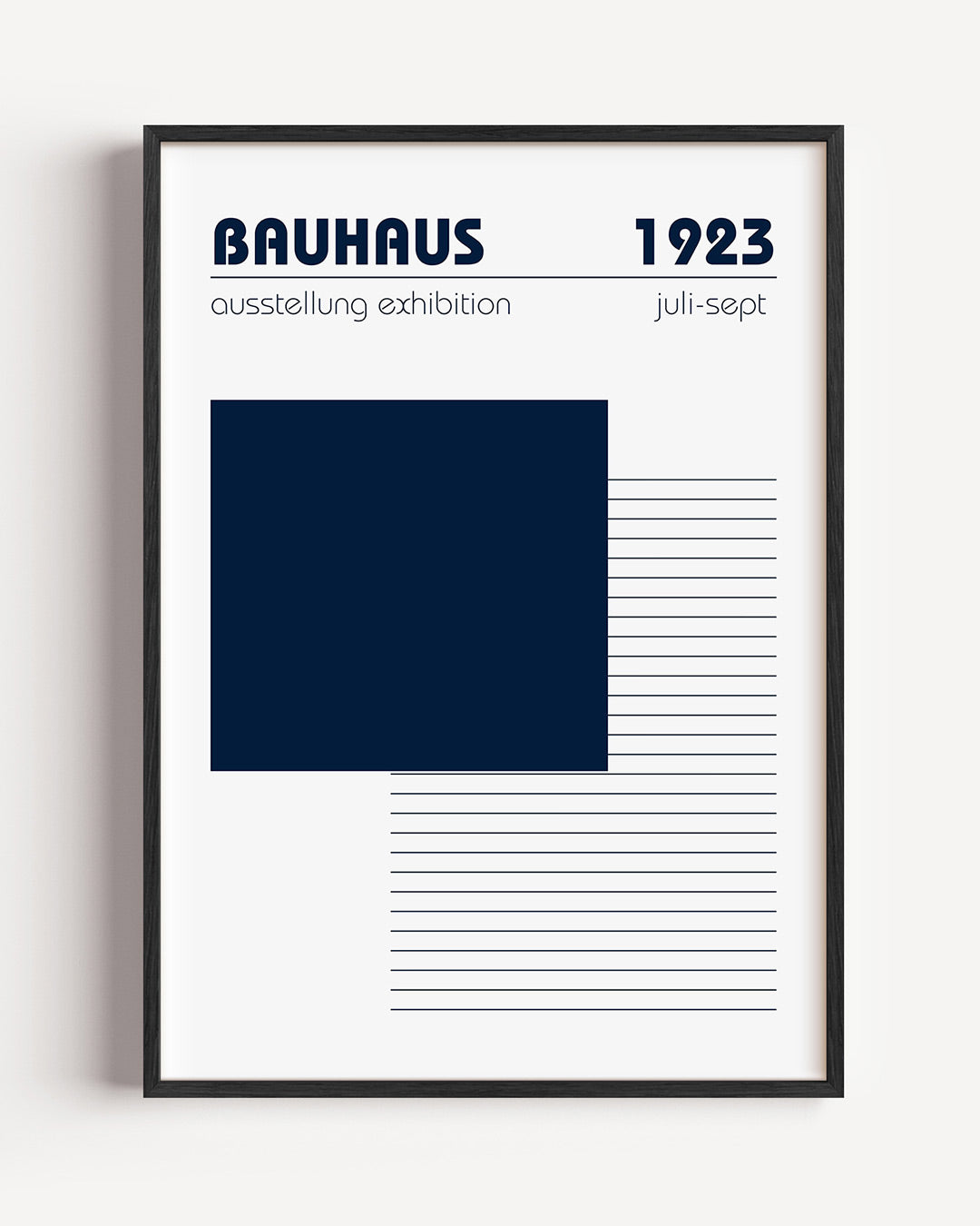 Vorm en lijnen – staande Bauhaus poster als wanddecoratie