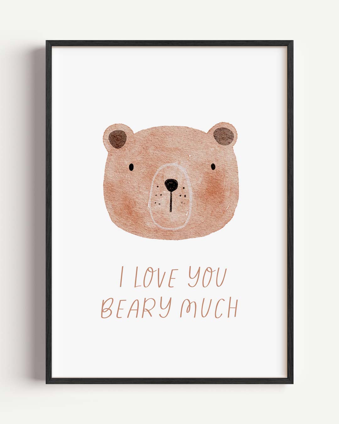 I Love You Beary Much – kids portret poster als wanddecoratie