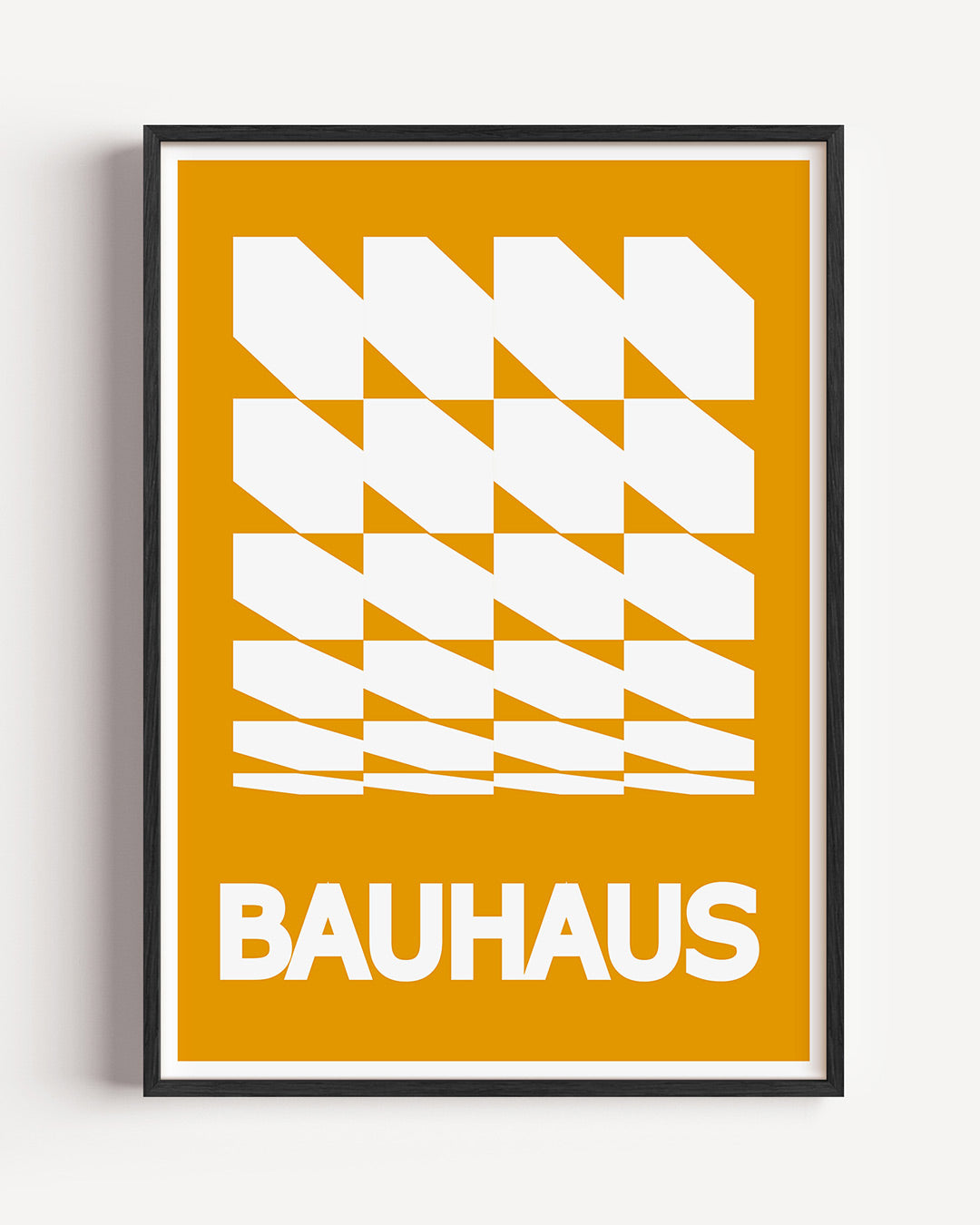Vormritme en kleur – staande Bauhaus poster als wanddecoratie