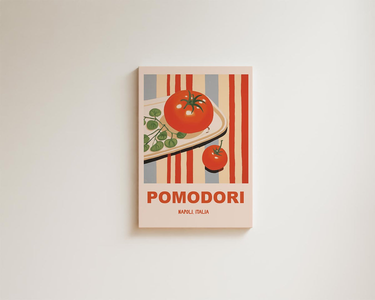 Pomodori Illustratie Poster – modern portret kunstwerk van WallArtistic