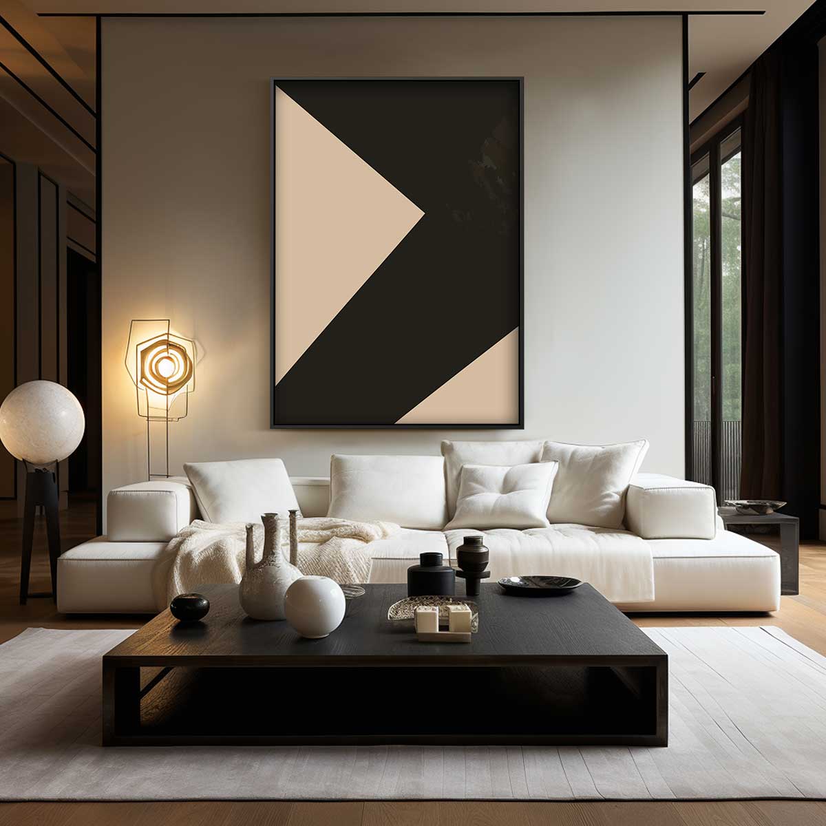 Moderne Abstracte Geometrie – modern portret kunstwerk van WallArtistic
