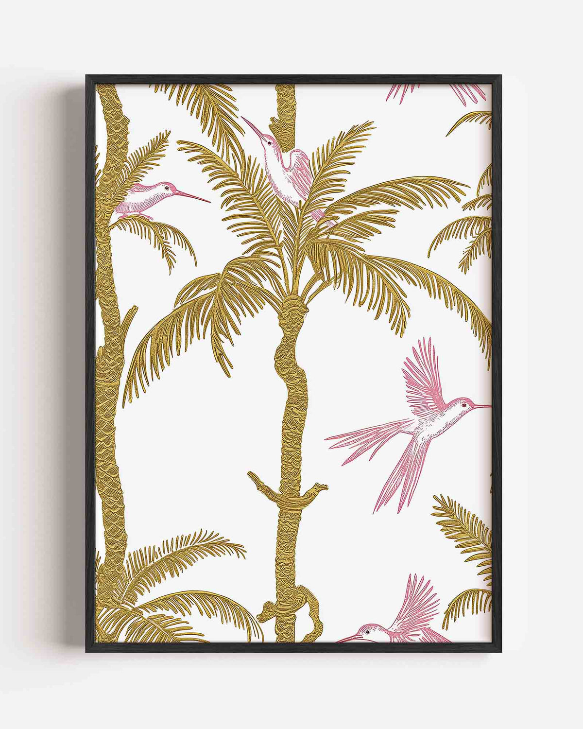 Vogels en palmbomen – jungle portret poster als wanddecoratie