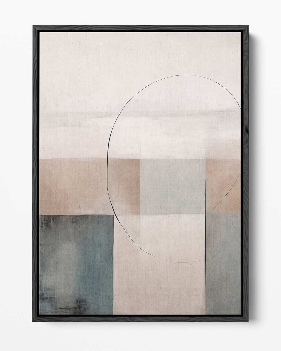 Rustgevende Abstracte Vormstudie – portret kunstwerk als wanddecoratie