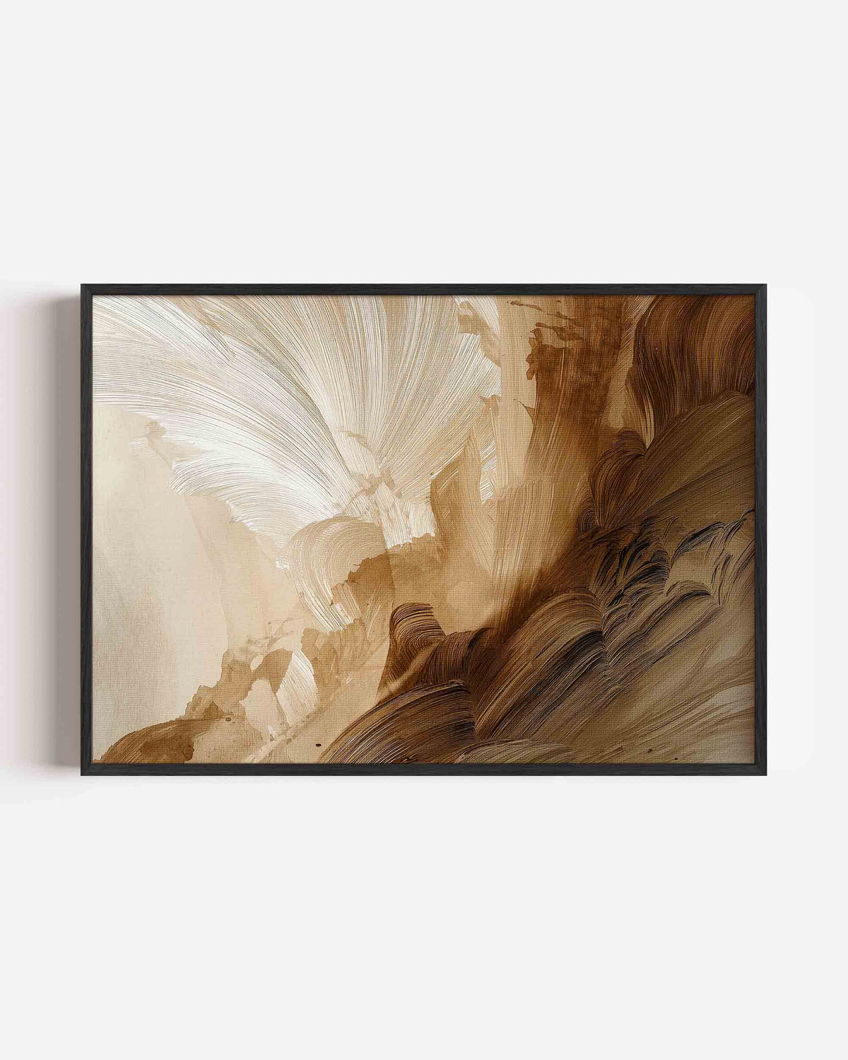 Abstracte bruine beweging – abstracte landscape poster als wanddecoratie