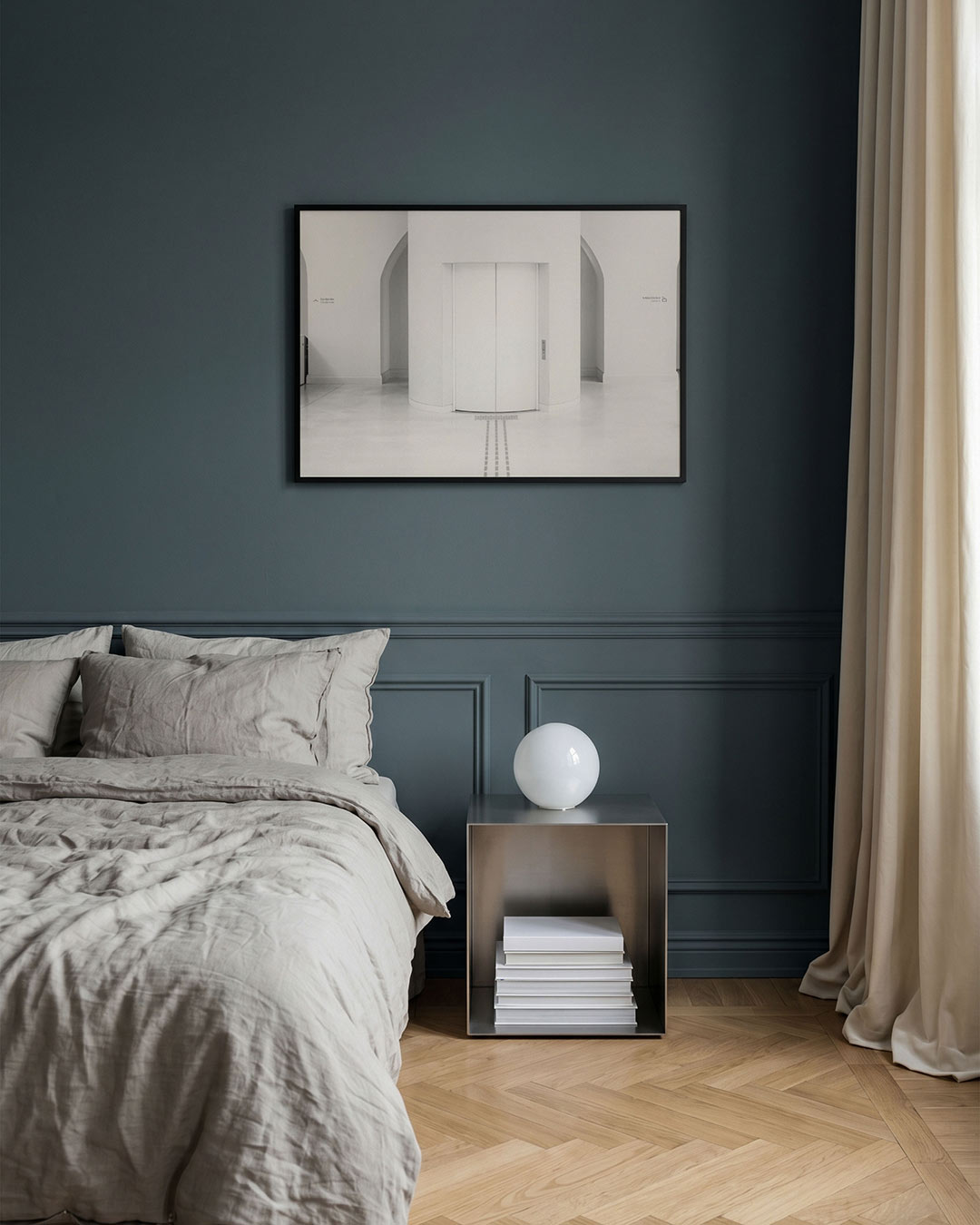 Architectuur poster – detailweergave – deze poster toont een symmetrische compositie met strakke lijnen en zachte rondingen.