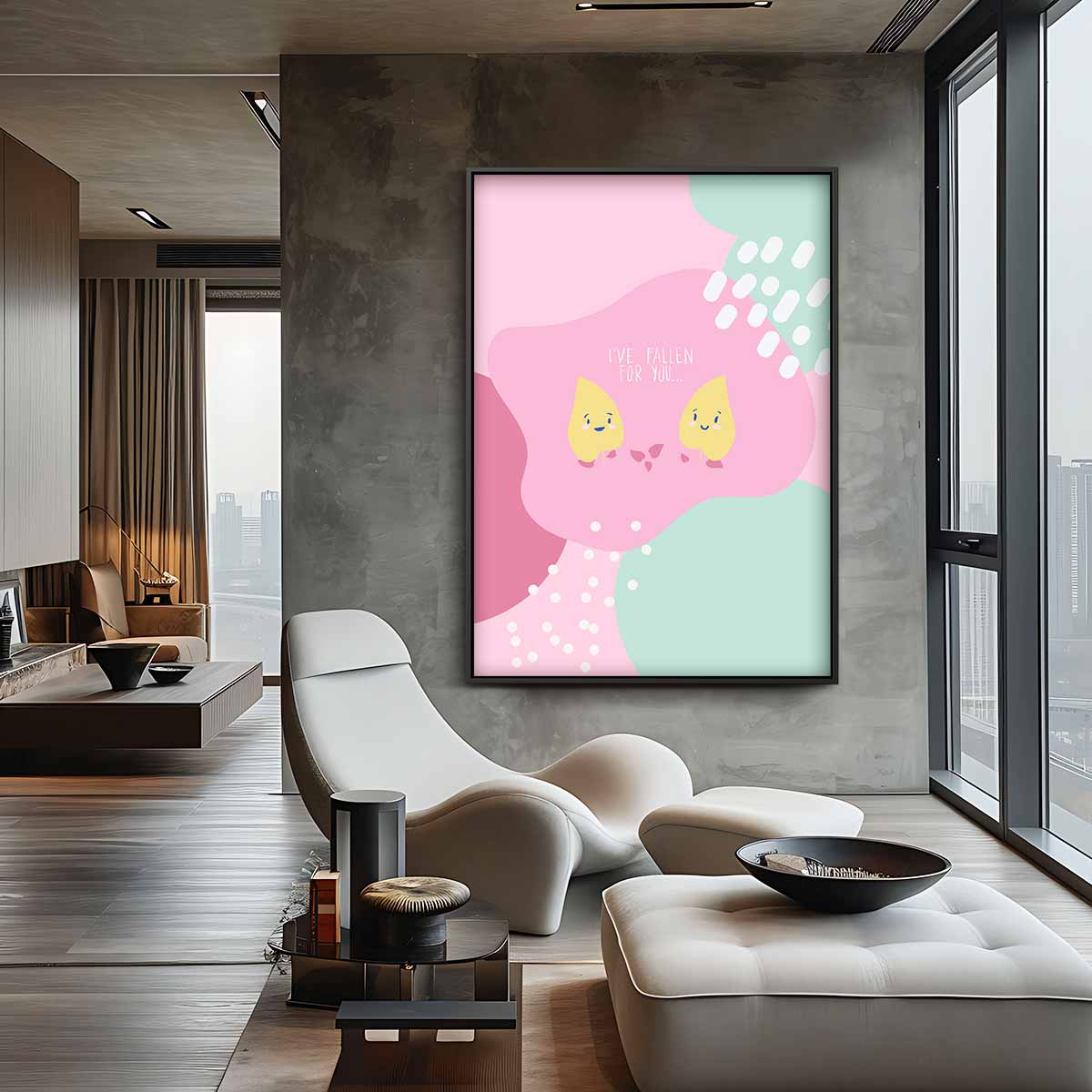 Liefdevolle Bladeren – staande wandkunst voor woonkamer of interieur