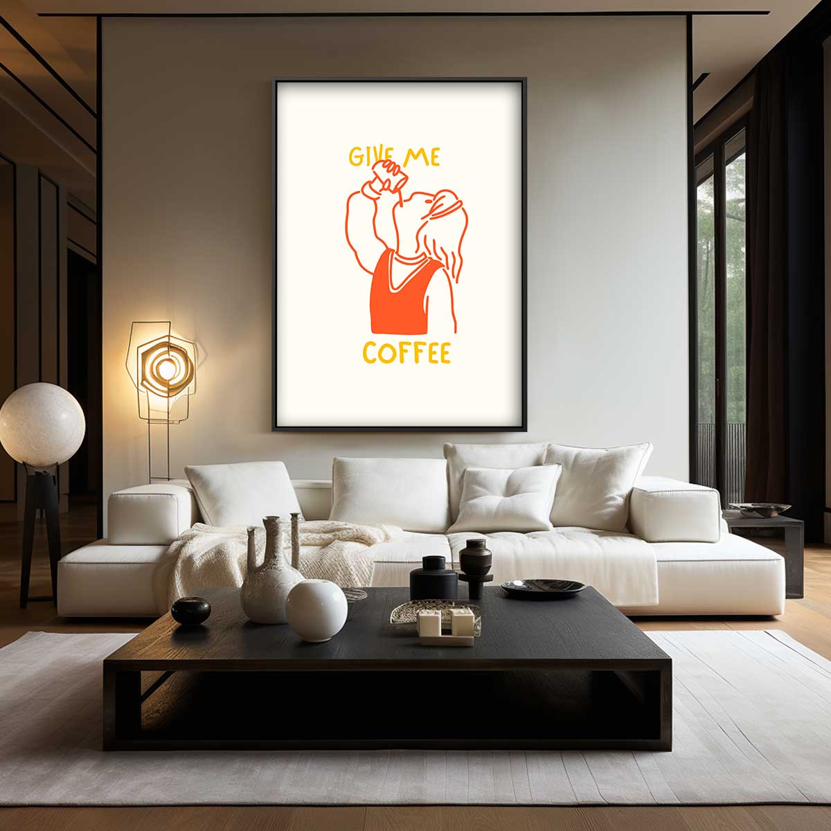 Koffie Avonturier – plexiglas wanddecoratie in portret formaat