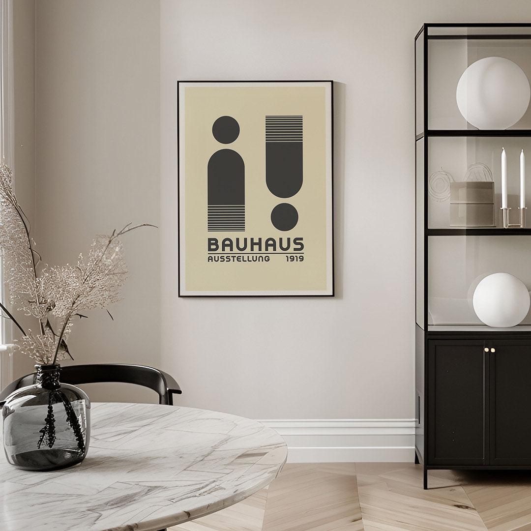 Vorm en balans – geometrische Bauhaus poster in staand formaat