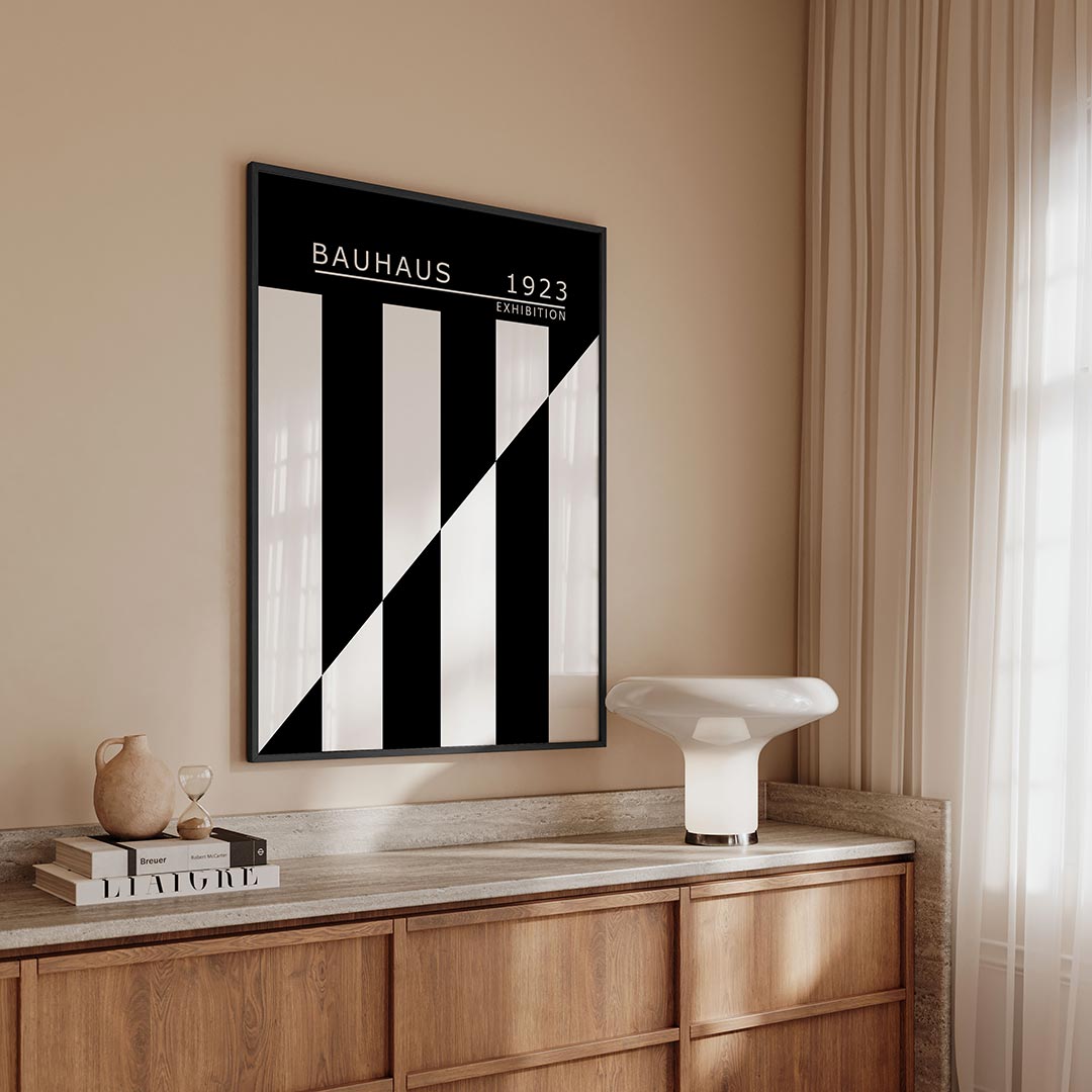  – geometrische Bauhaus poster in staand formaat
