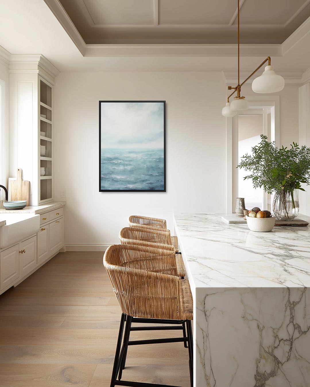 Rustige zee – staand wanddecoratie kunstwerk