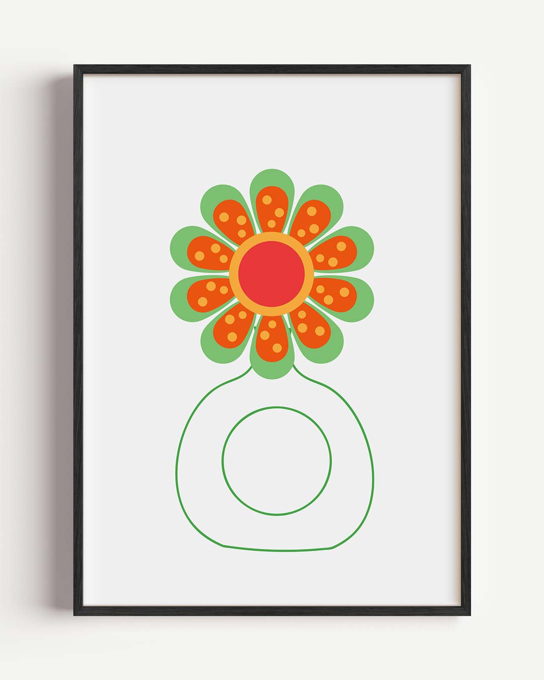 Vrolijke Bloemenpracht – kleurrijke abstracte portret poster als wanddecoratie