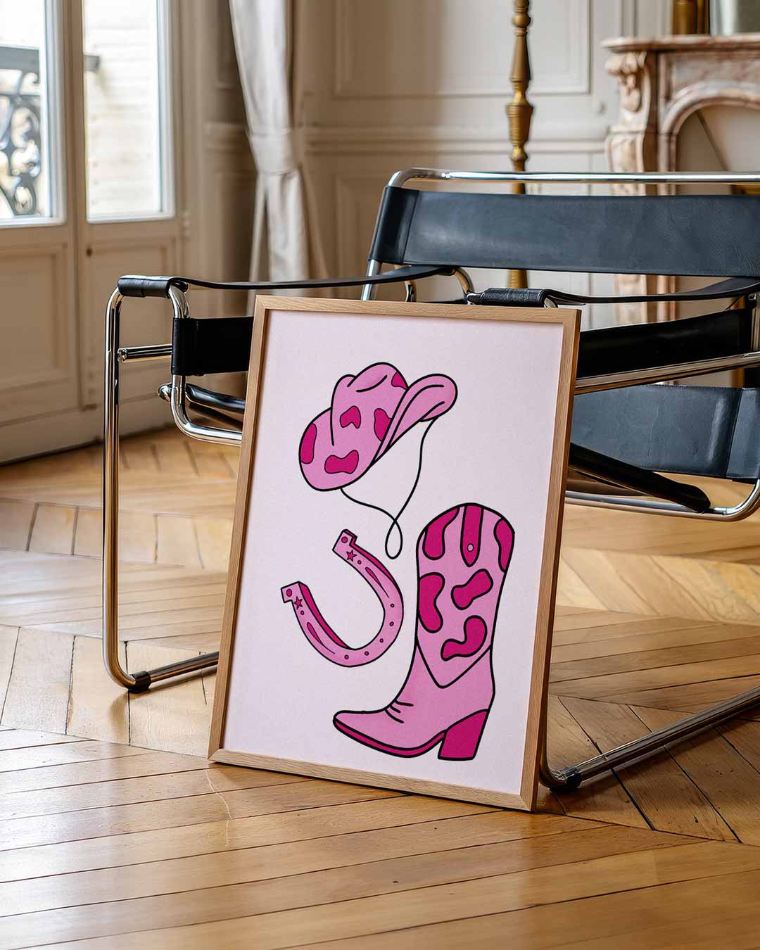 Stoere Western Stijl – staande muurposter voor Pasen