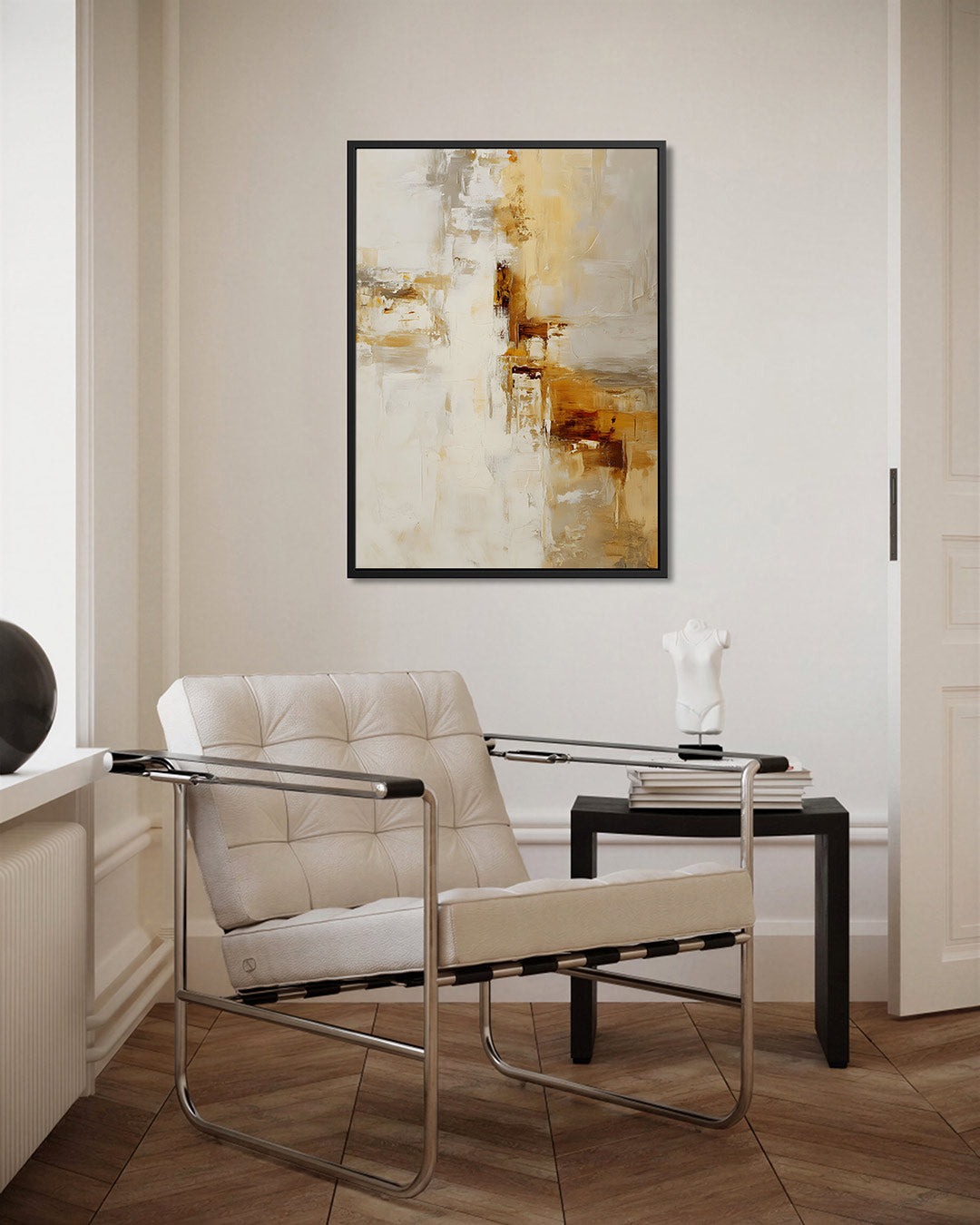 Gelaagde kleurencompositie – staand wanddecoratie kunstwerk