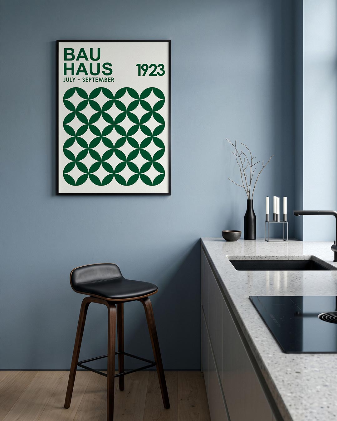  – geometrische Bauhaus poster in staand formaat