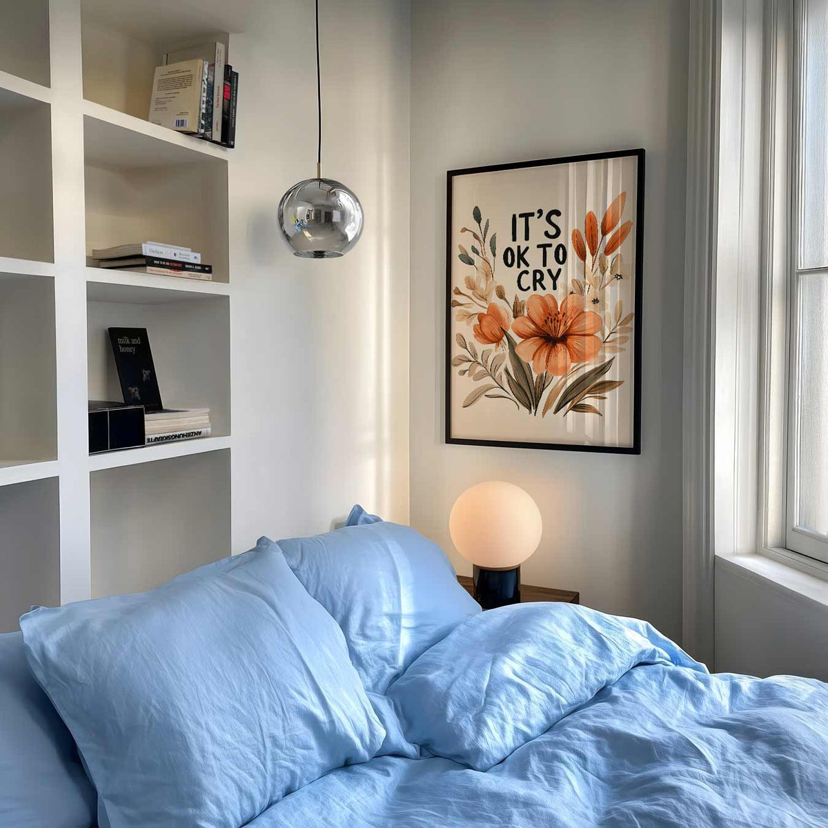Empowerende Bloemenposter – staande muurposter voor de kinderkamer