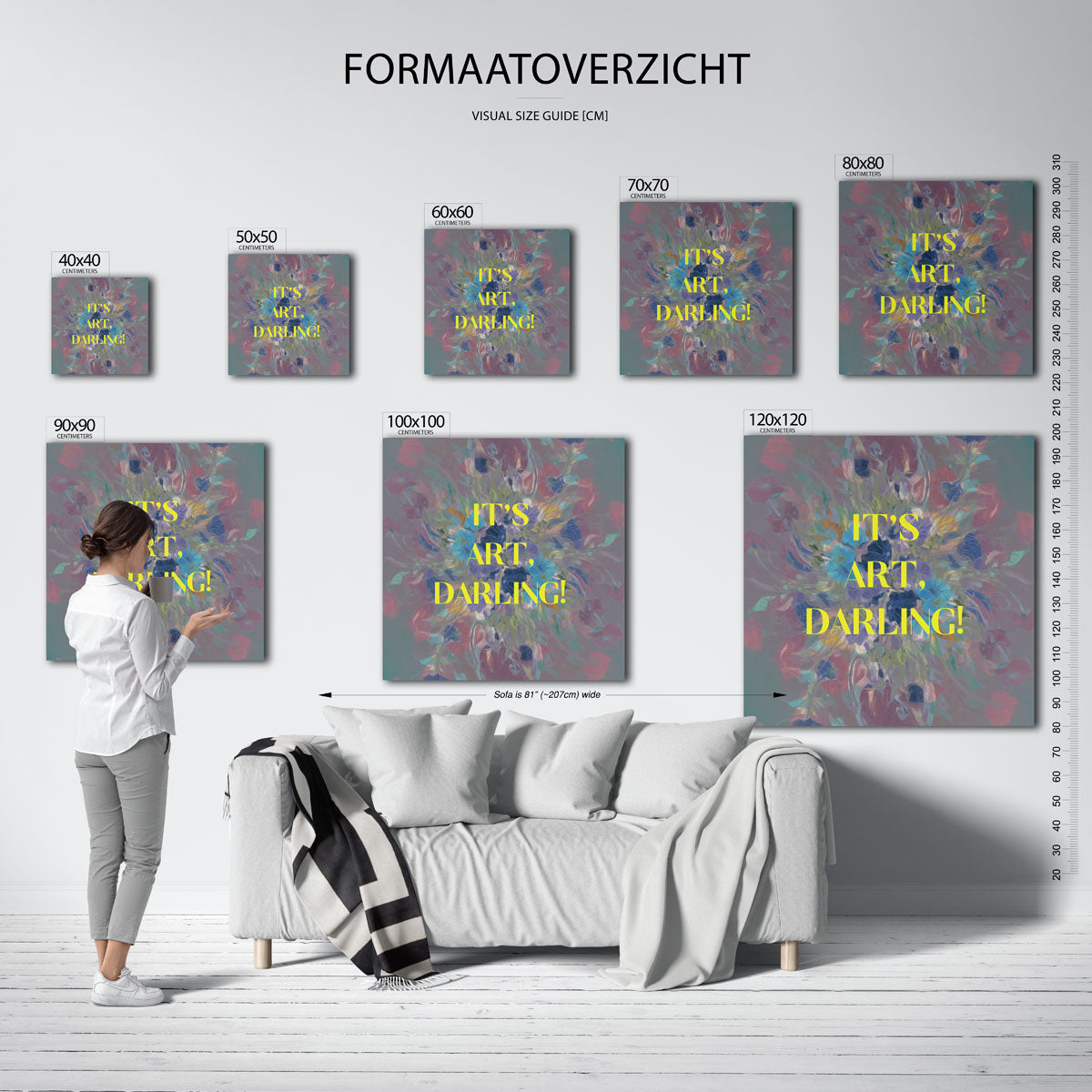 Abstracte – vierkante muurposter met kleurrijke vormen