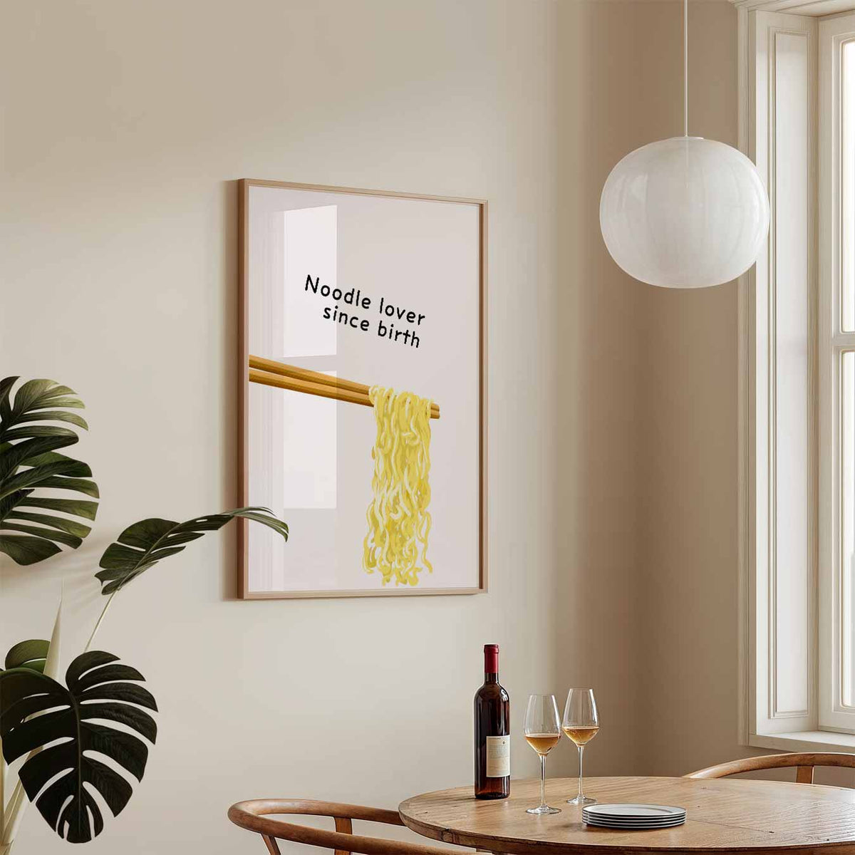 Noodle Lover Since Birth – staande keuken wanddecoratie van WallArtistic