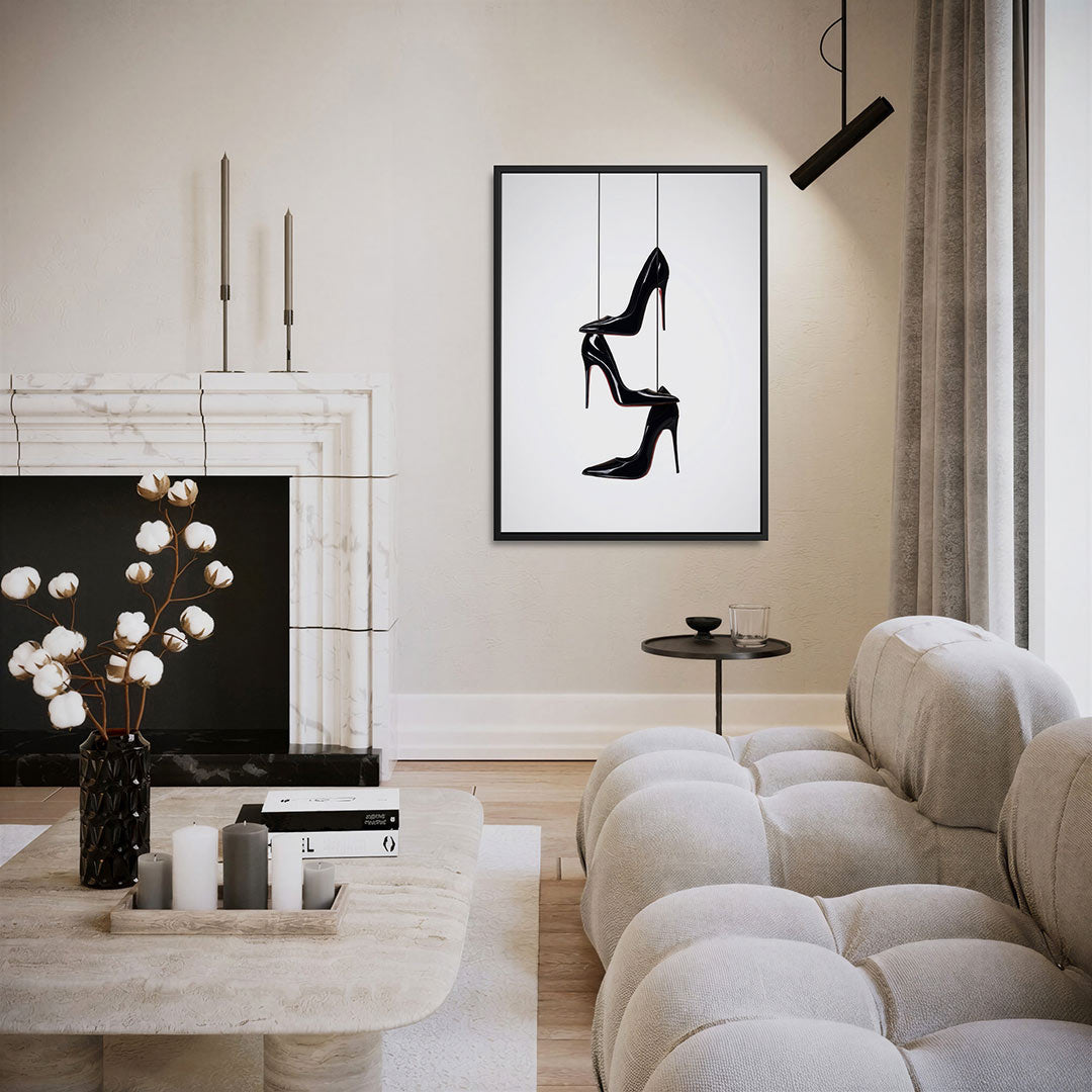 Elegante schoenen – staand wanddecoratie kunstwerk