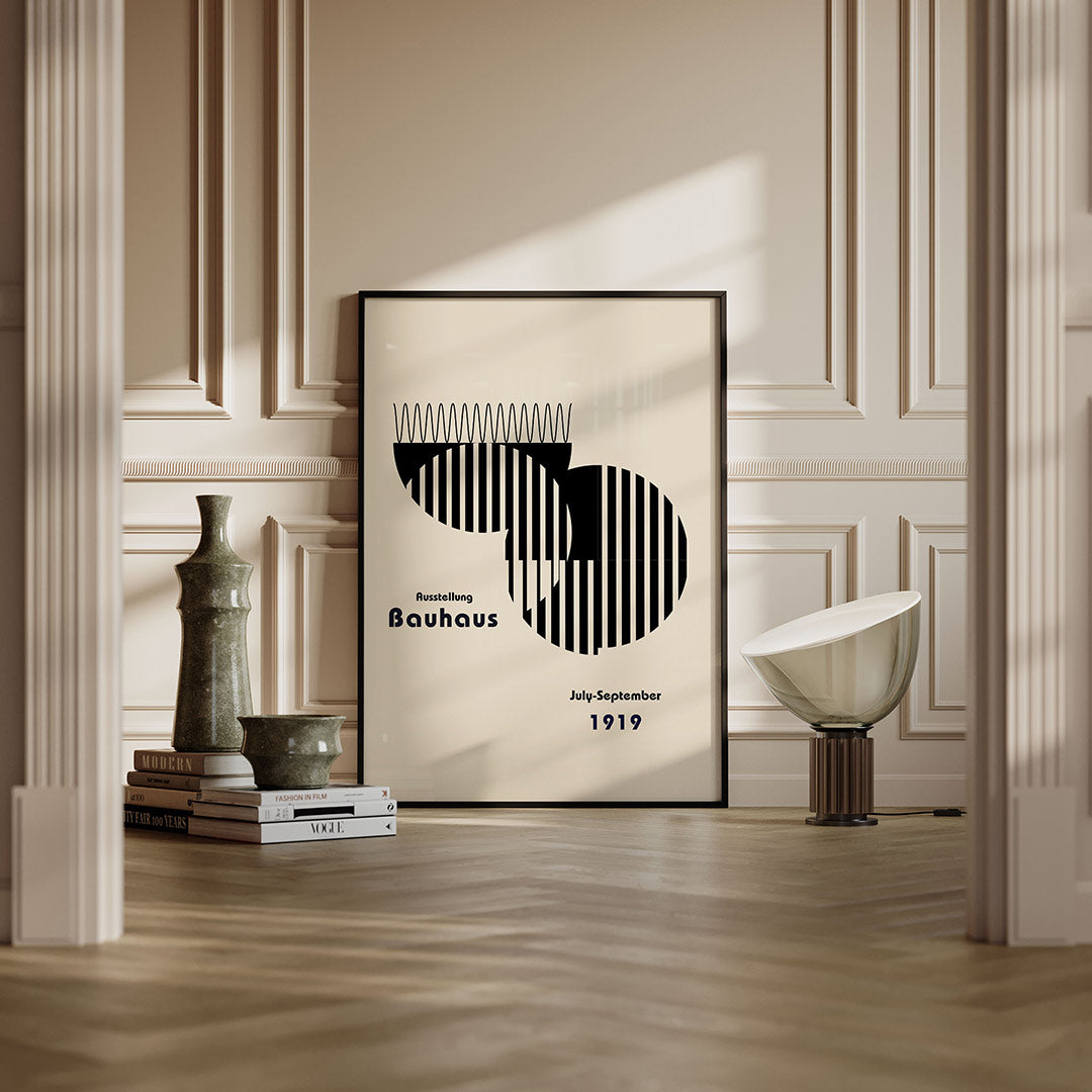 Lijnen en vlakkenspel – moderne Bauhaus wandkunst als poster