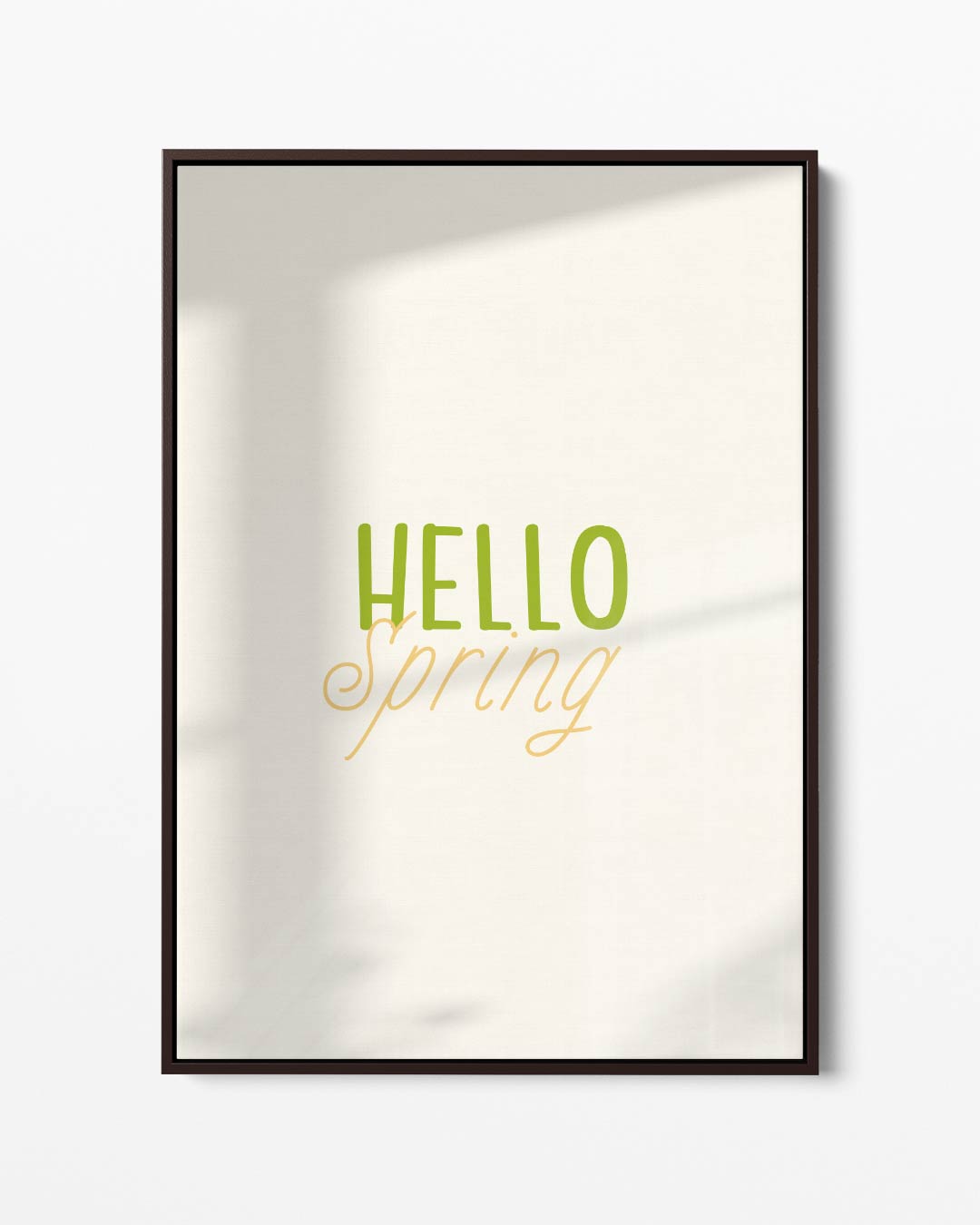 Hello Spring Poster – portret kunstwerk als wanddecoratie