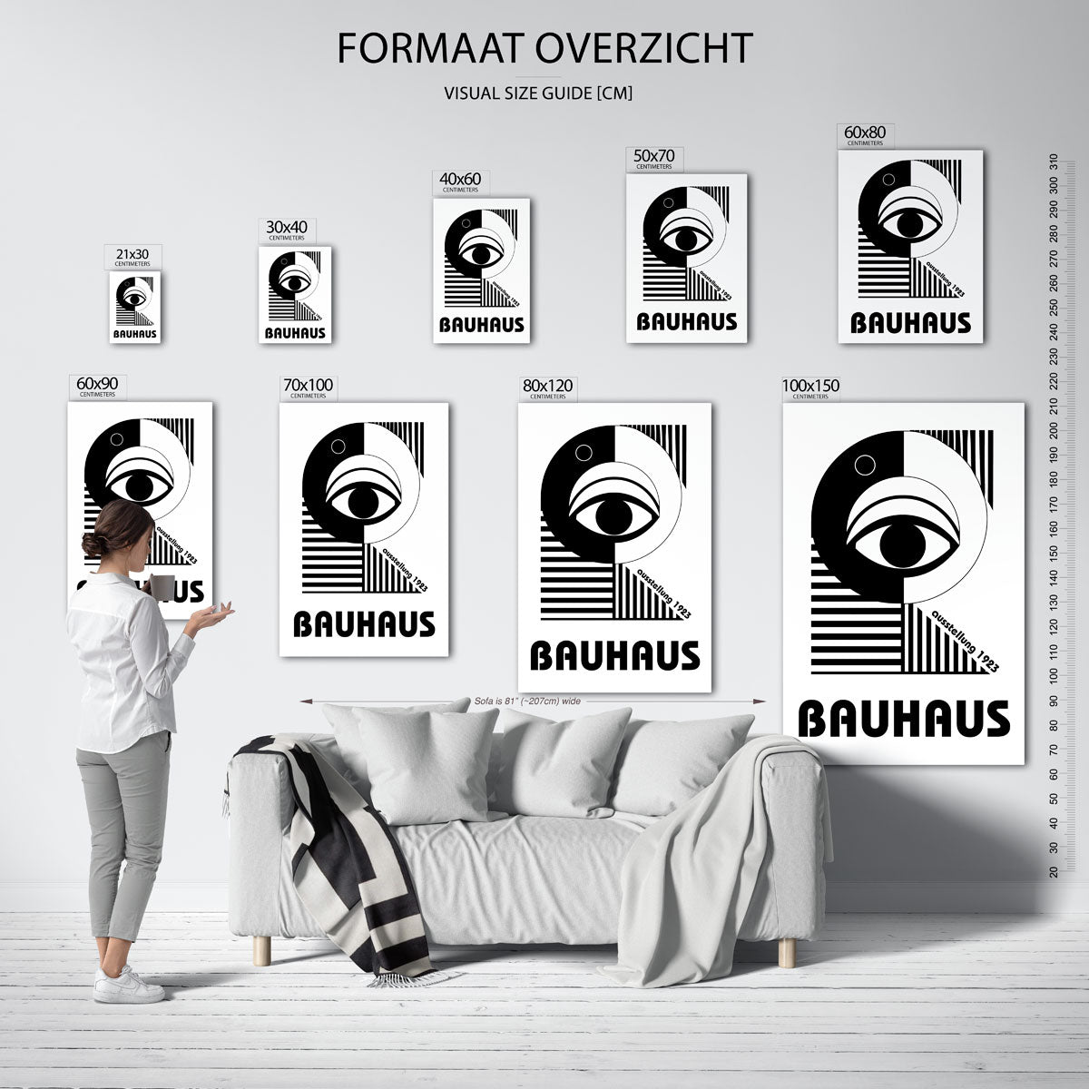  – geometrische poster in Bauhaus-stijl van WallArtistic