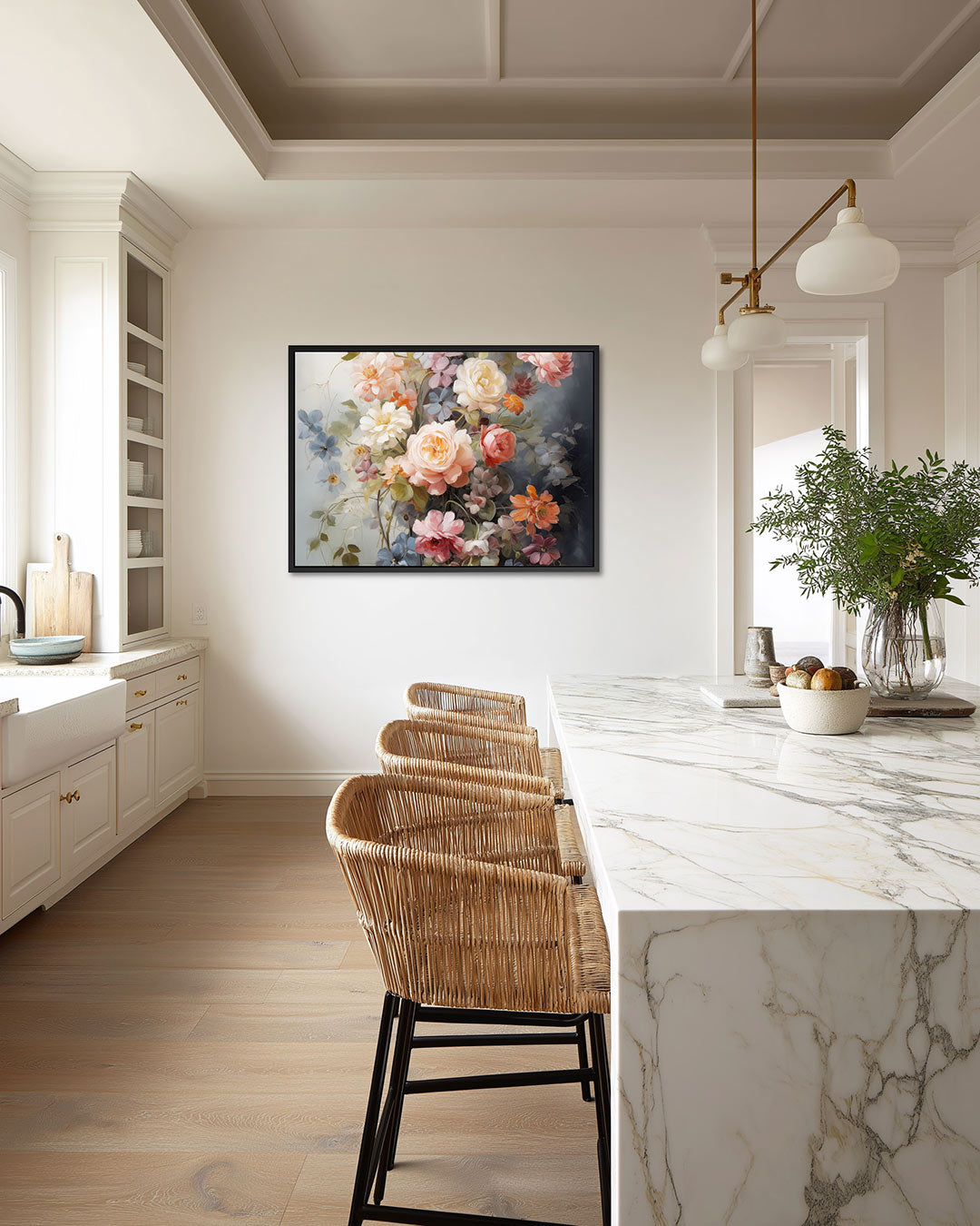 Bloemenpracht – Weelderige – liggende wanddecoratie