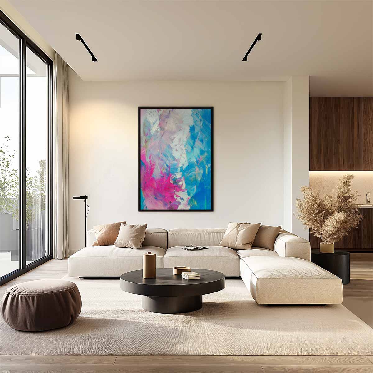 Kleurrijke dromen – staand kunstwerk voor modern interieur