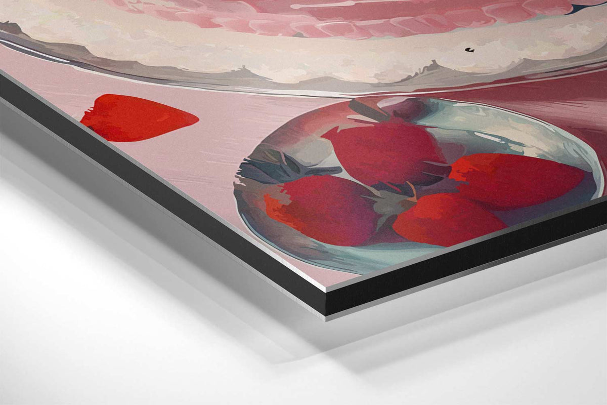 Romantische Rozen Taart – canvas kunstwerk als wanddecoratie