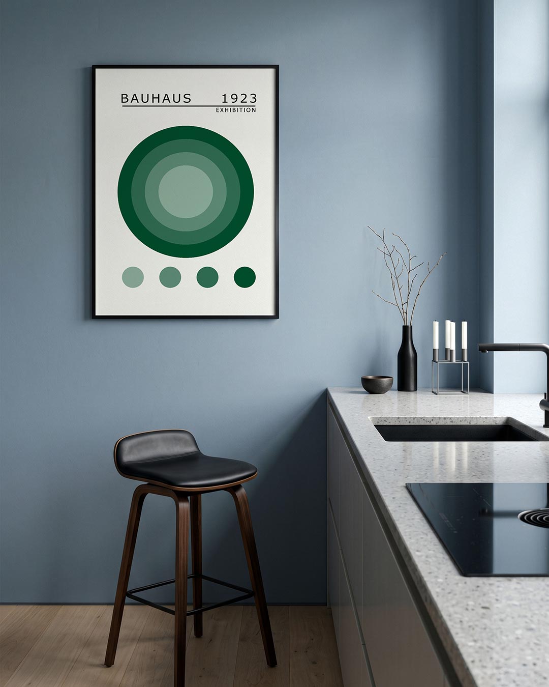  – geometrische Bauhaus poster in staand formaat
