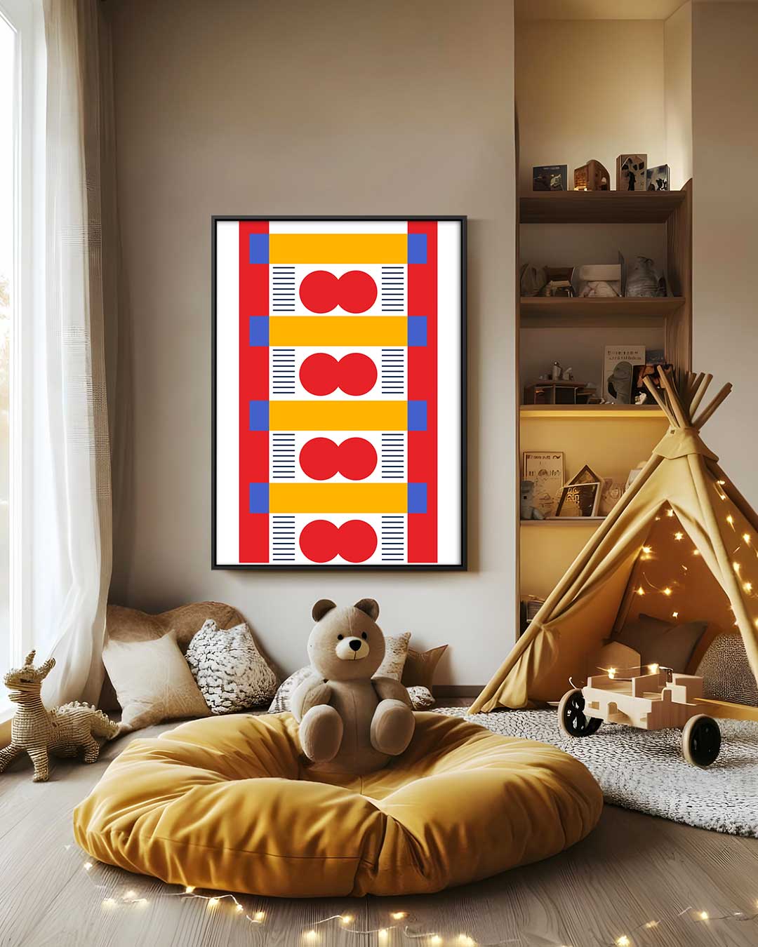Kleurrijke Abstracte Harmonie – canvas wanddecoratie in portret formaat