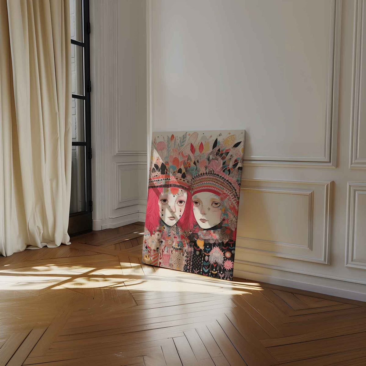 Kleurrijke Fantasiereis – dibond kunstwerk als wanddecoratie