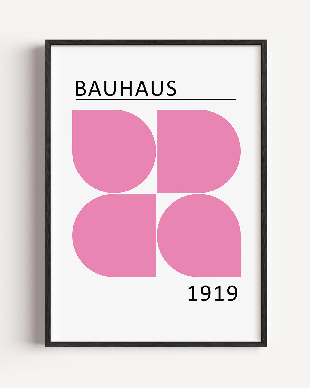 Vorm en kleur – staande Bauhaus poster als wanddecoratie