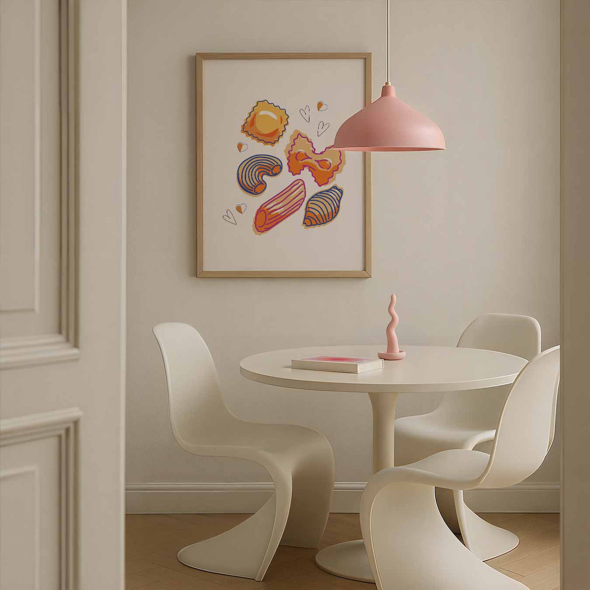 Pasta Liefde – culinaire wandkunst als portret poster