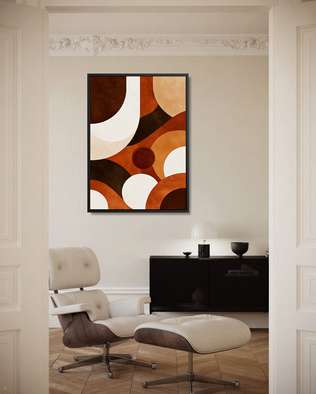 Organische vormen compositie – moderne staande wandkunst