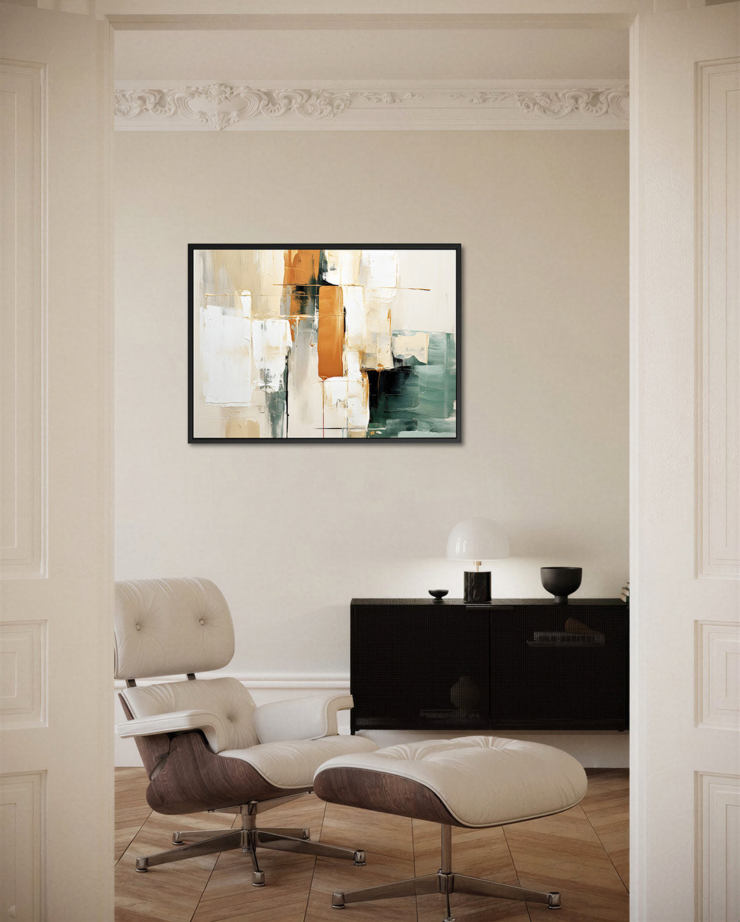 Gelaagde kleurencompositie – Gelaagde – liggende wanddecoratie
