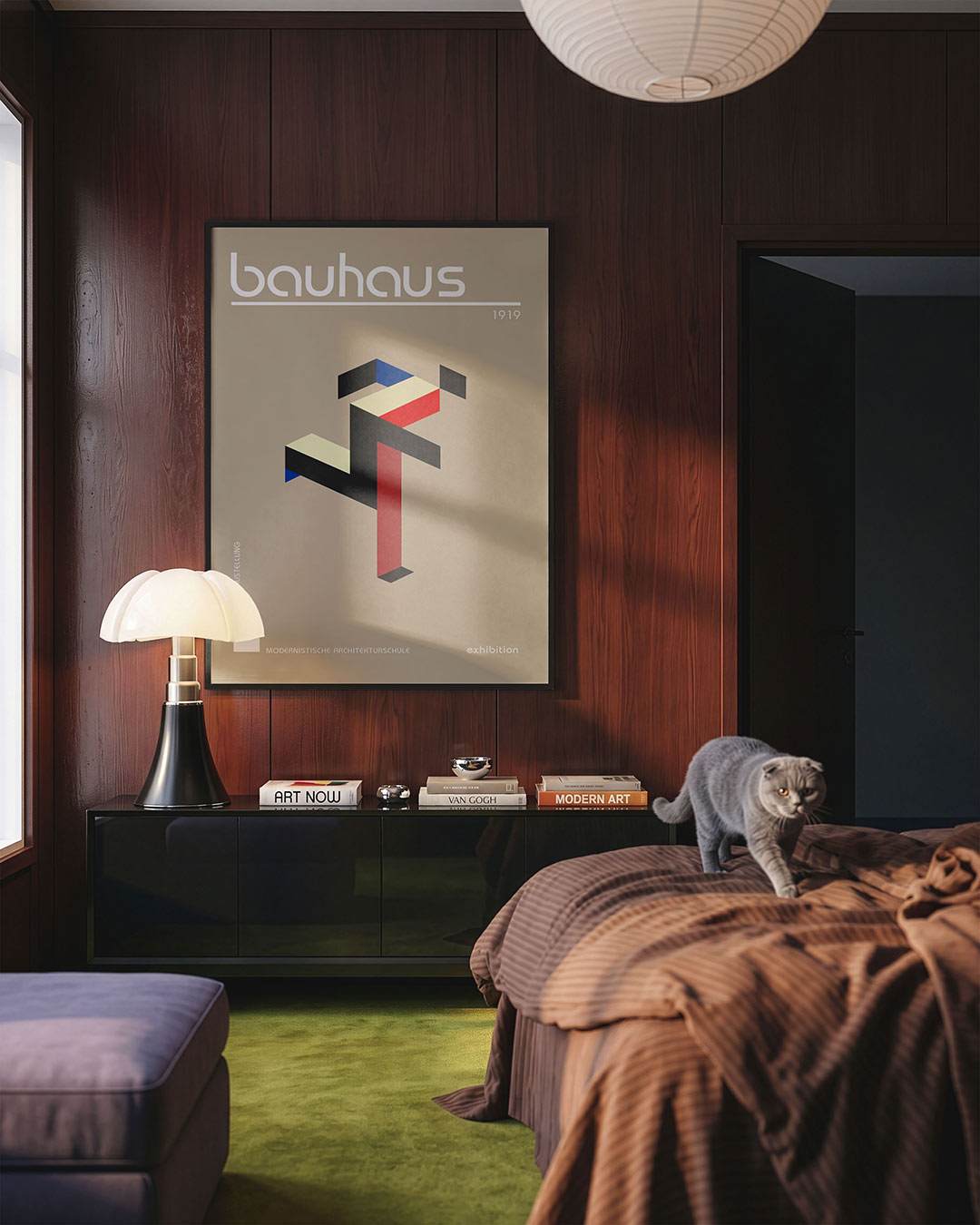 Vorm en balans – geometrische Bauhaus poster in staand formaat