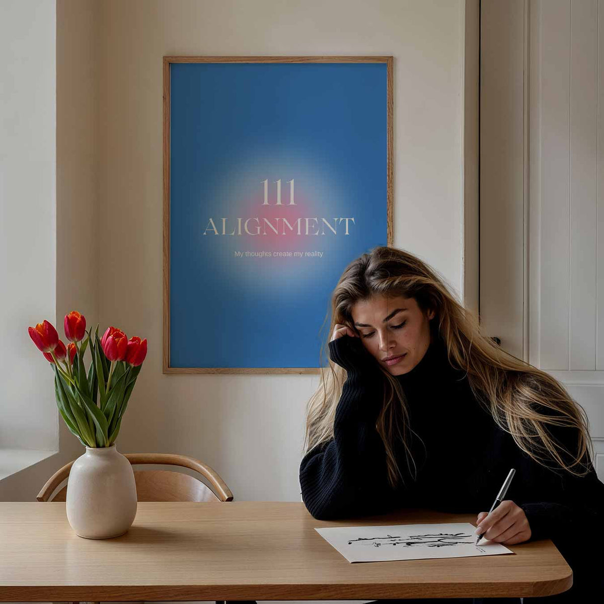 Inspirerende 111 Alignment – mindful poster als rustige wanddecoratie