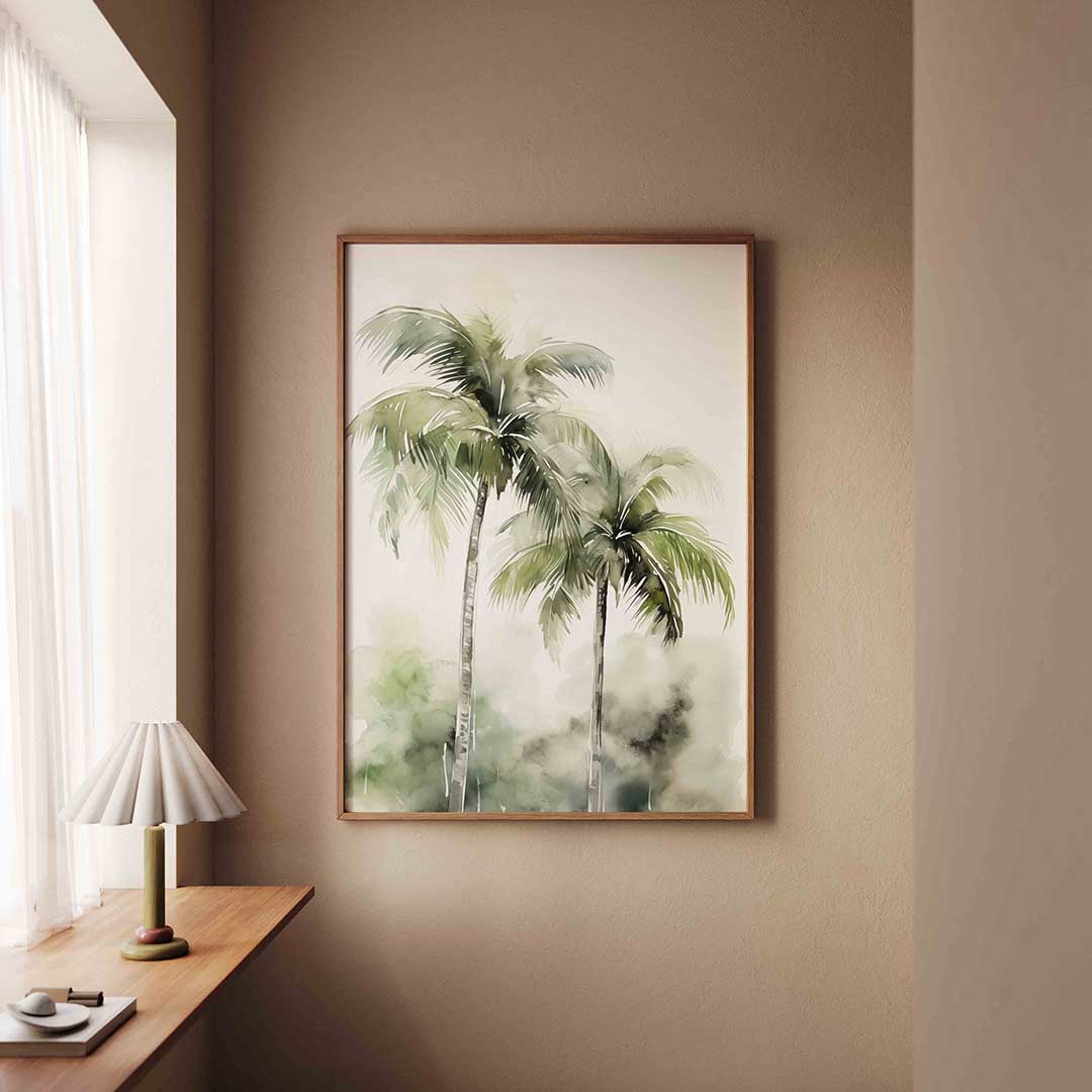 Tropische palmbomen – staande jungle wanddecoratie van WallArtistic