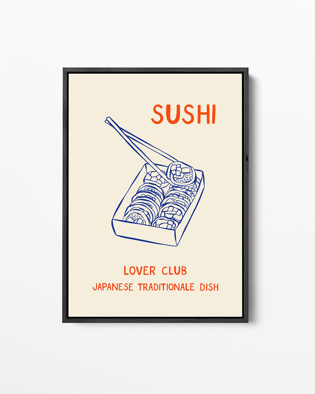 Sushi illustratie – staand wanddecoratie kunstwerk