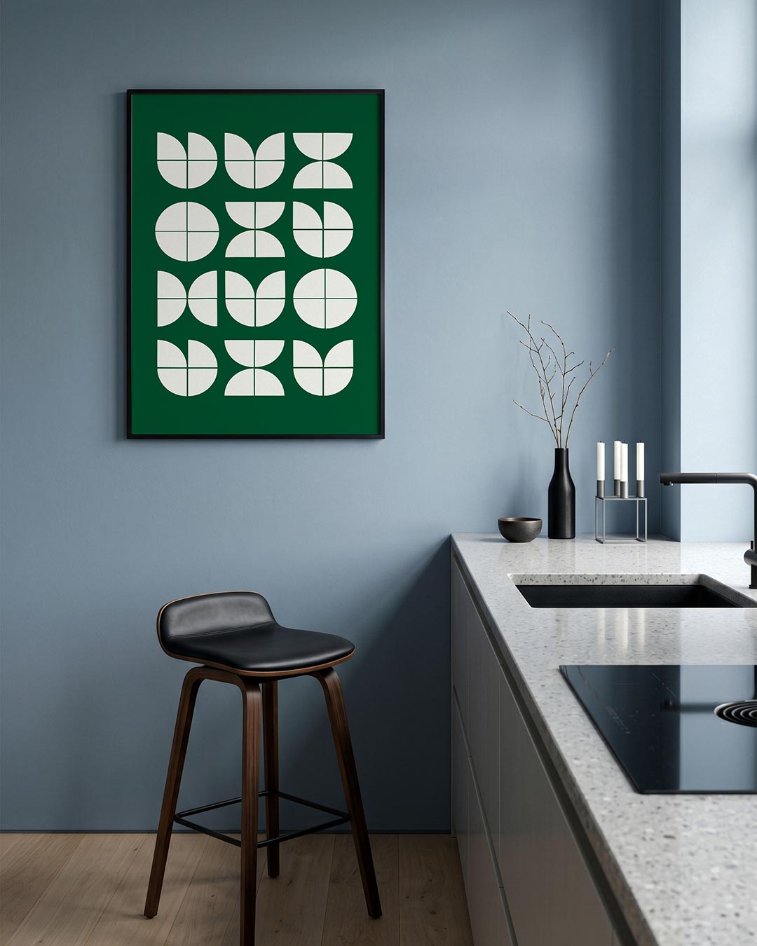  – geometrische Bauhaus poster in staand formaat