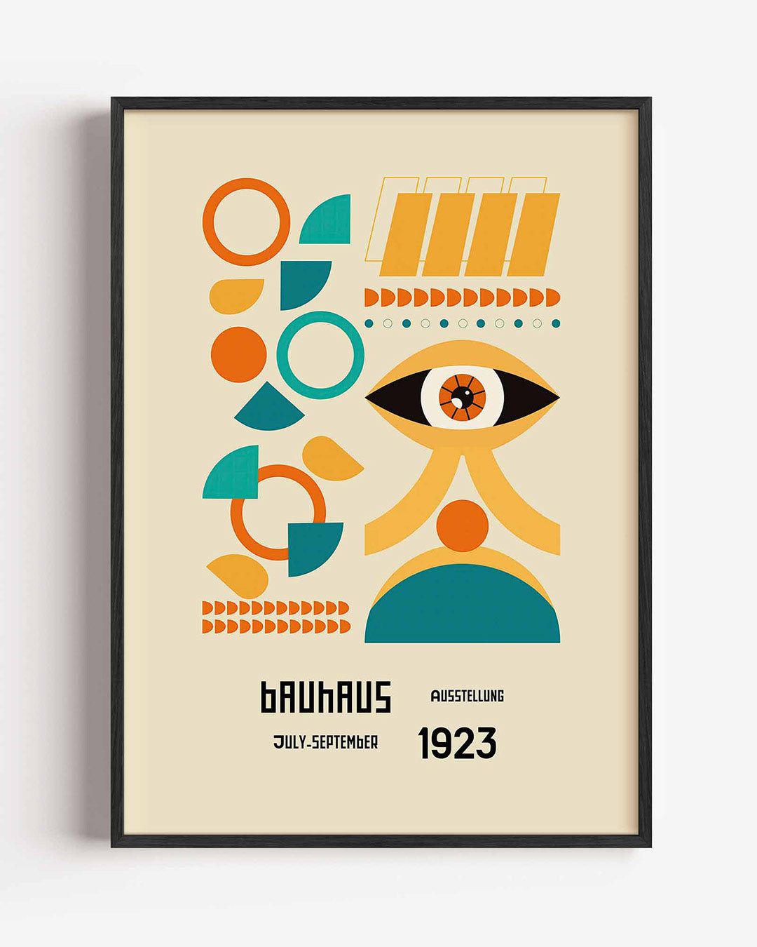 Vormen en vlakkenspel – staande Bauhaus poster als wanddecoratie