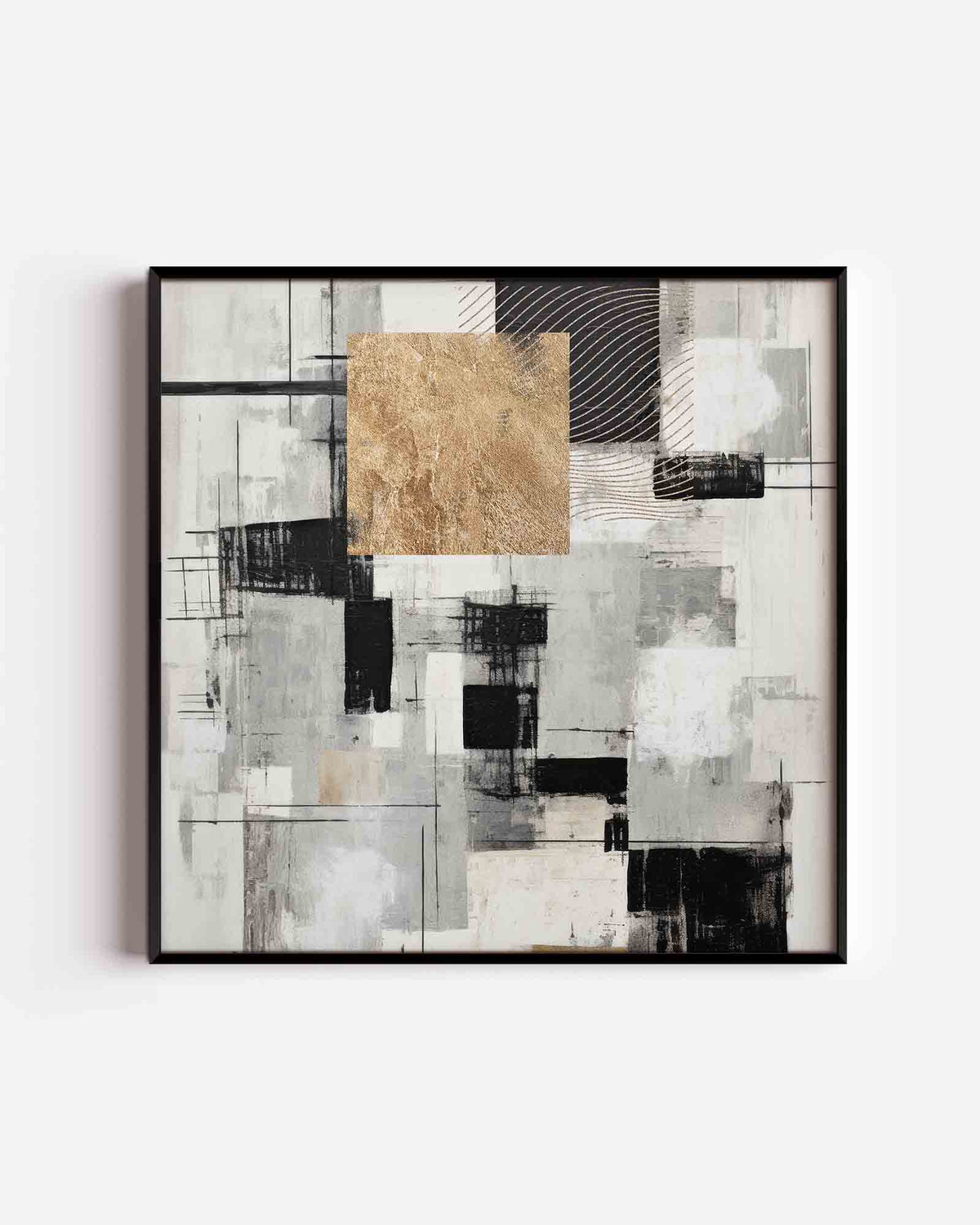 Abstracte geometrische vormen – zacht abstracte vierkante poster als wanddecoratie