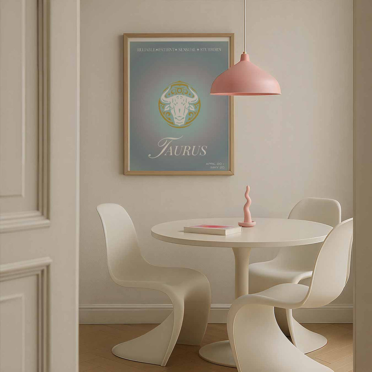 Taurus Zodiac – rustgevende wandkunst als portret poster