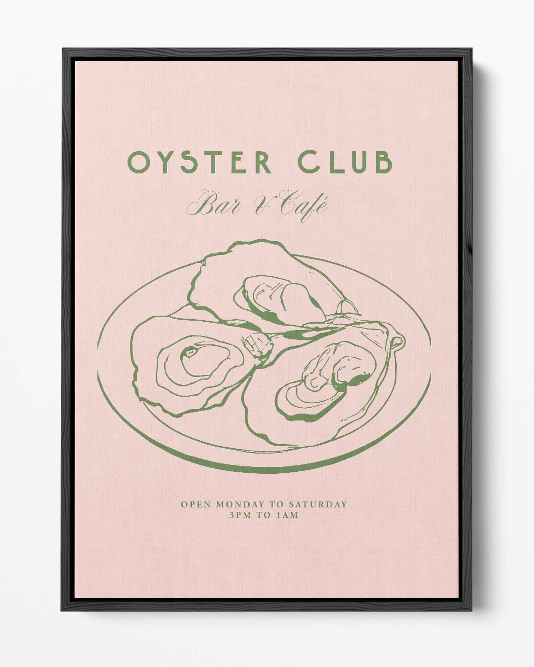 Oyster Club Illustratie – portret kunstwerk als wanddecoratie