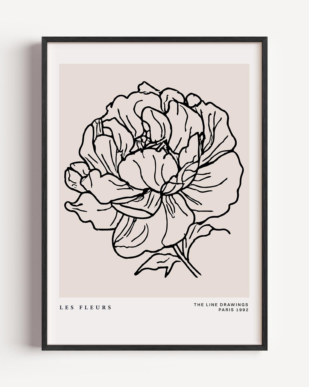 Elegante Bloemenlijnposter – bloemen portret poster als wanddecoratie
