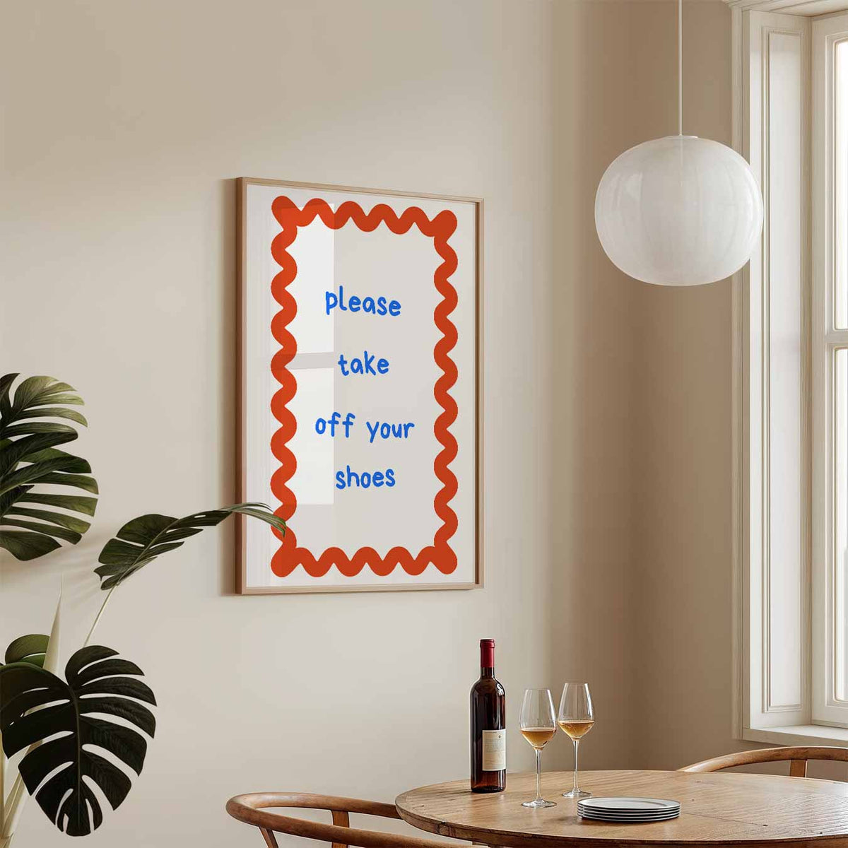 Welkomstposter "Schoenen Uit! – tekstposter in staand formaat