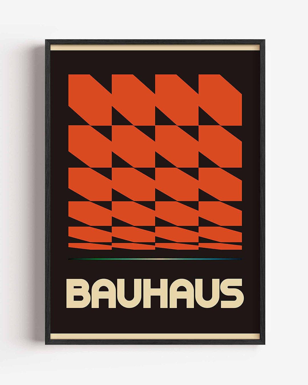 Vormritme en kleurvlakken – staande Bauhaus poster als wanddecoratie